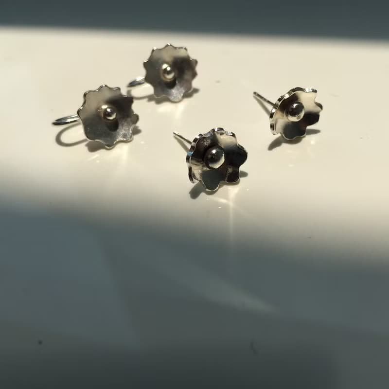 / 小草花d  /純銀耳環-925純銀耳針 / 夾式耳環