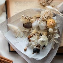 暖冬 - 純白小花束 | 乾燥花 | 生日禮物 | 畢業禮物  | 聖誕禮物