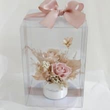 情人節禮物花束復古奶茶裸永生玫瑰盆花 求婚告白情人節生日男/女