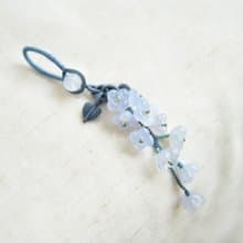 【然】天然瑪瑙蘭色漸變桂花清新浪漫多用掛飾