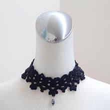 手工編織 哥德風頸鍊。項鍊/choker/脖子飾品/鎖骨鍊/派對裝扮