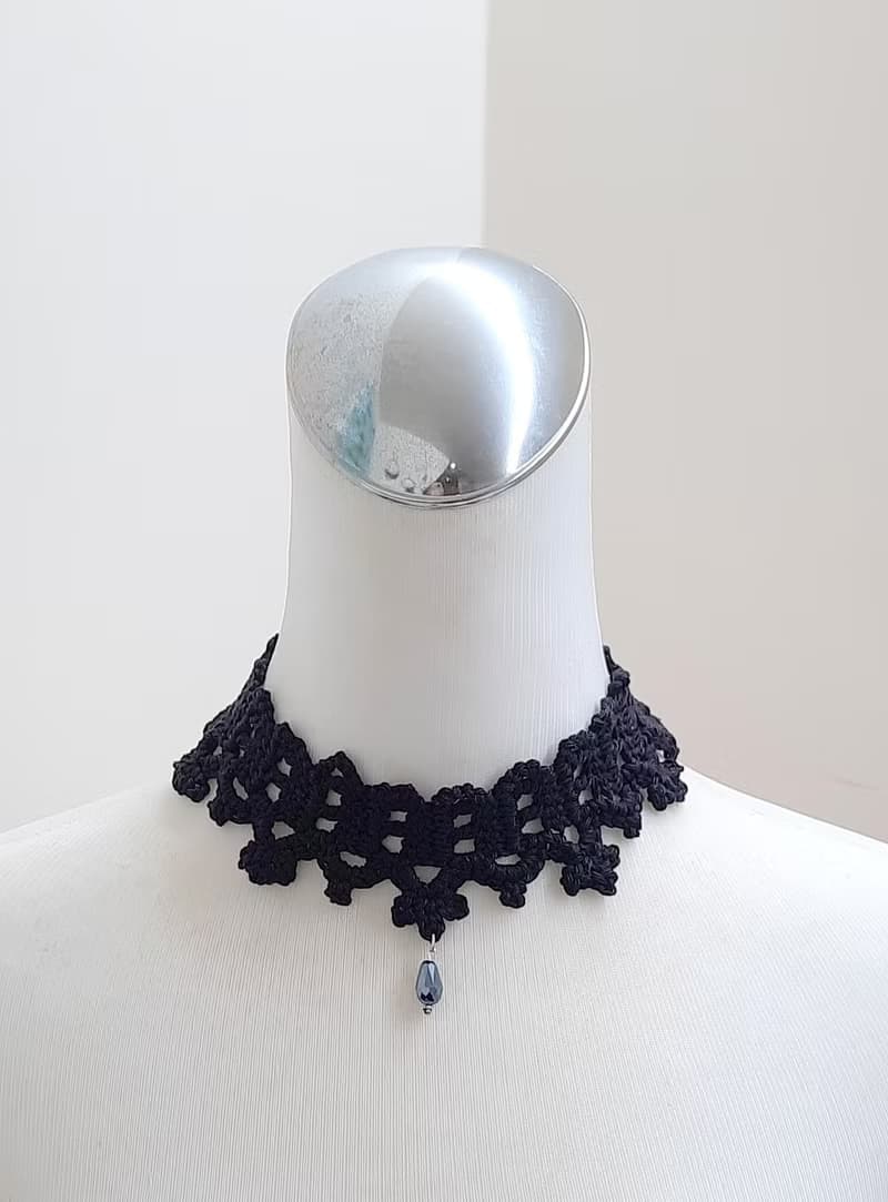 手工編織 哥德風頸鍊。項鍊/choker/脖子飾品/鎖骨鍊/派對裝扮