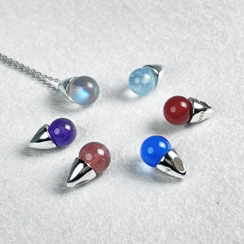 精靈Genie | 月光精靈925純銀項鍊x灰月光(拉長石)【愛情平衡】