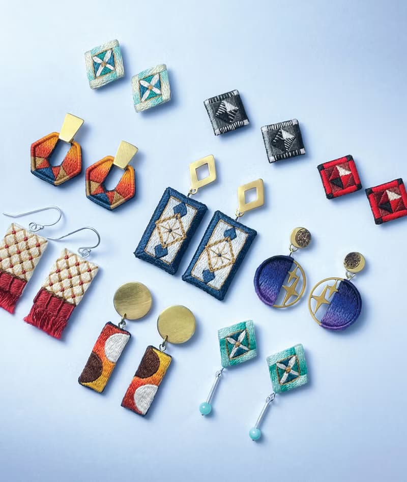 【漸漸繡 Vol.2】系列 刺繡金工耳環