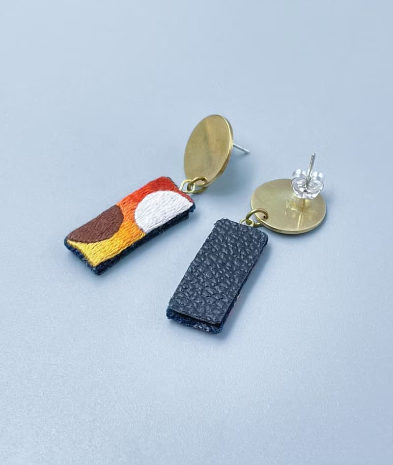 【漸漸繡 Vol.2】系列 刺繡金工耳環