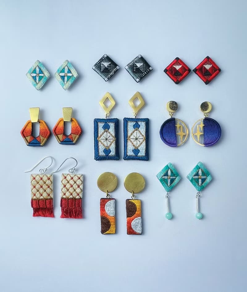 【漸漸繡 Vol.2】系列 刺繡金工耳環