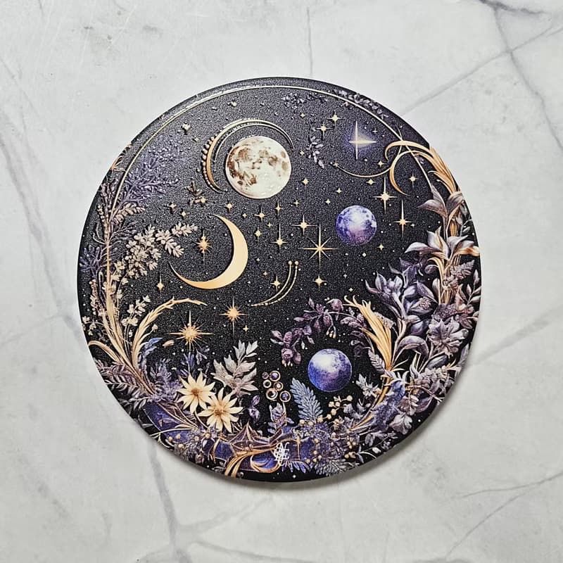 星空花圈-吸水陶瓷杯墊