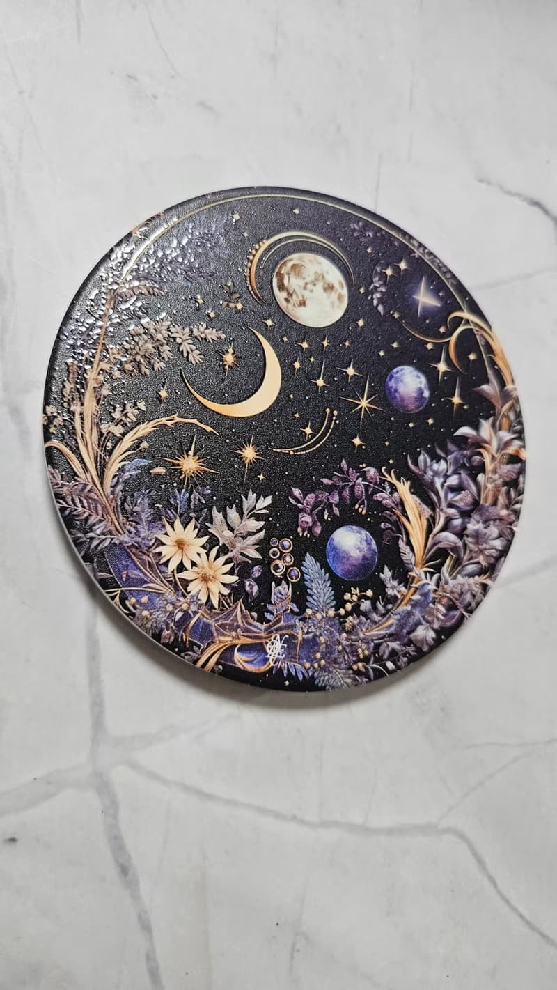 星空花圈-吸水陶瓷杯墊