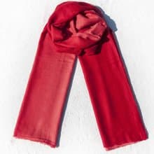 喀什米爾Cashmere/羊絨圍巾/純羊毛圍巾披巾/戒指絨披肩-紅色漸層