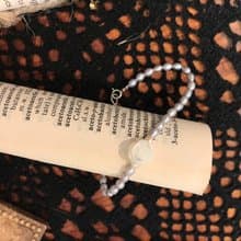 米粒珍珠/貝殼花/純銀手鍊