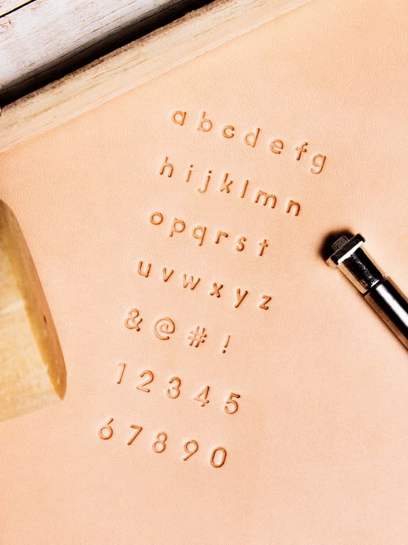 正楷小寫連數字符號壓印套裝 字母模具 壓字 刻字 皮革DIY 小楷