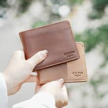 【24hr快速出貨】真皮三折男用簡約短夾-075124 三色 母錢包 短夾