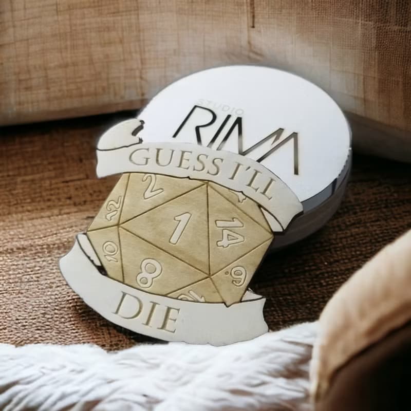 RPG Wooden Coaster Set – Role Playing Game Themed Wooden Coasters