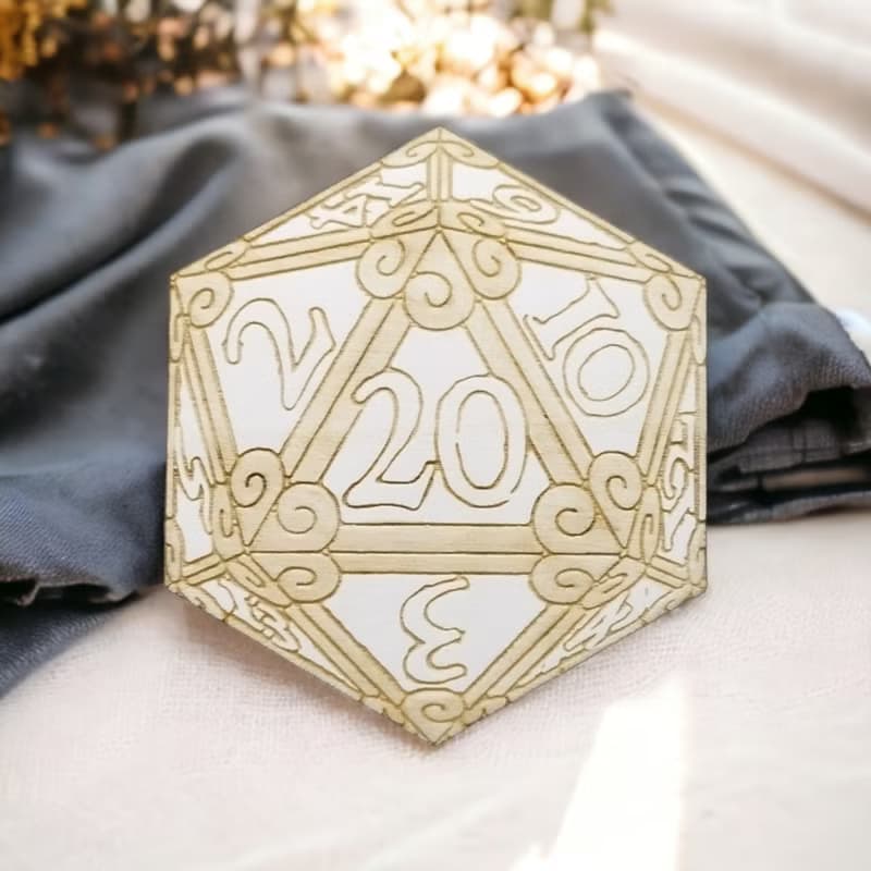 RPG Wooden Coaster Set – Role Playing Game Themed Wooden Coasters