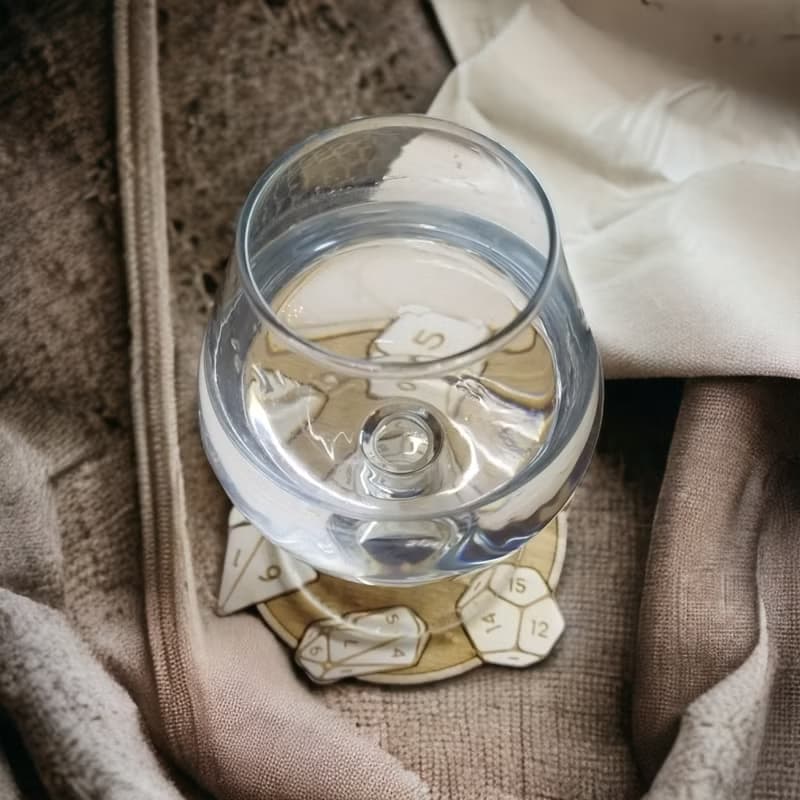 RPG Wooden Coaster Set – Role Playing Game Themed Wooden Coasters