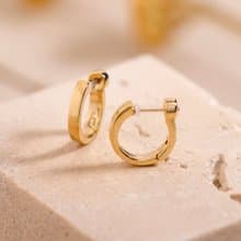 circle-plain smooth pierced earring GD　ニッケルフリースムースピアス　シンプル　フープピアス　ゴールド