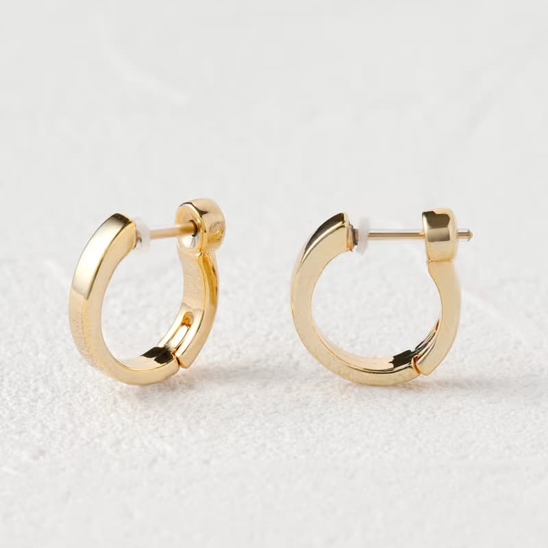 circle-plain smooth pierced earring GD　ニッケルフリースムースピアス　シンプル　フープピアス　ゴールド