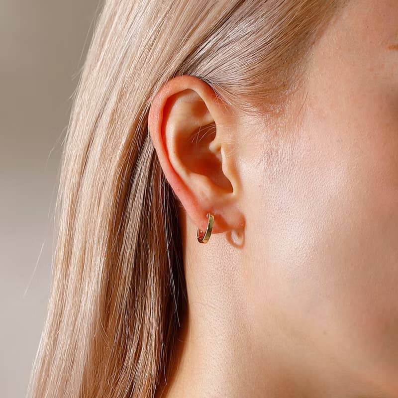 circle-plain smooth pierced earring GD　ニッケルフリースムースピアス　シンプル　フープピアス　ゴールド