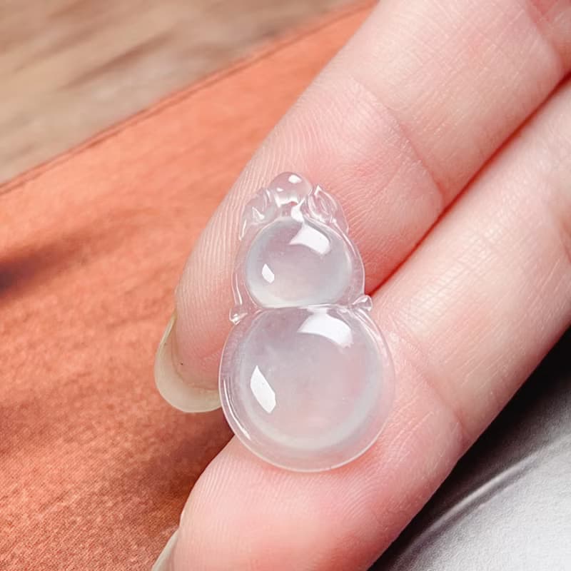 放光高冰種翡翠葫蘆 | 天然緬甸玉A貨翡翠 | 送禮