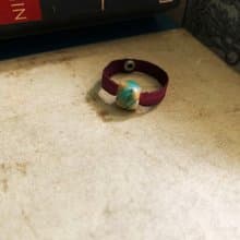 戒指 日本白瓷 自然釉色 無限看不膩色調 真皮革