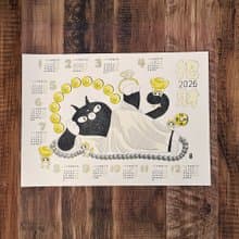 臥佛招財貓2026年曆 / A3海報
