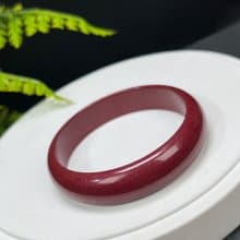 優質 紫金砂朱砂手鐲 57MM 素雅寬版辰砂手環 本命年保平安時尚女