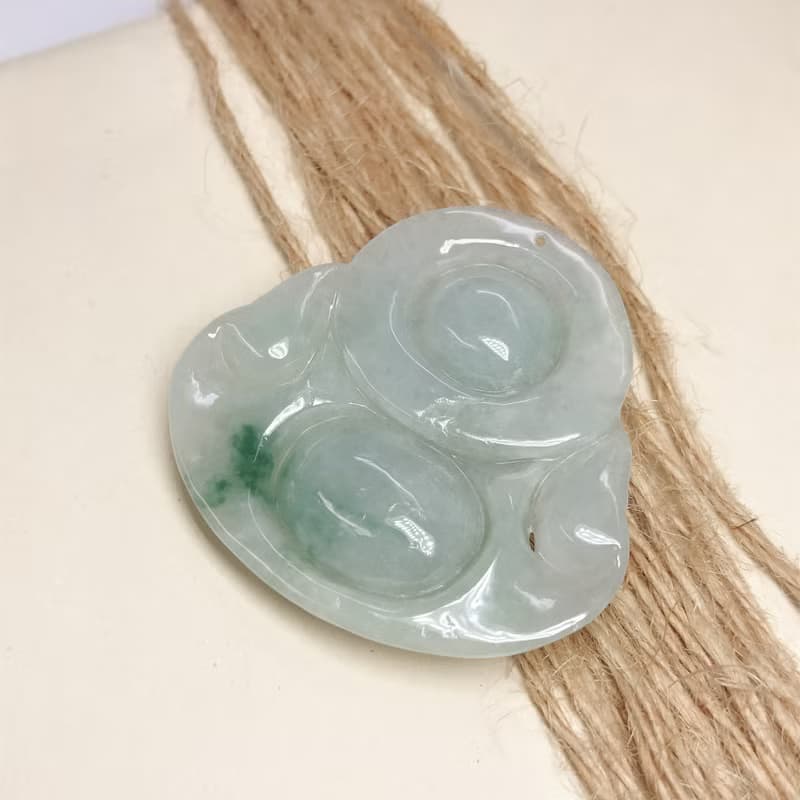 飄花翡翠彌勒佛 | 天然緬甸玉A貨翡翠 | 送禮