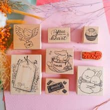 甜蜜情人節楓木印章組