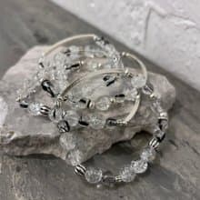 SS&CO | 冰裂白純銀水晶手鍊