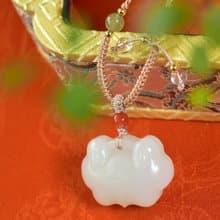 秒殺價 天然和田玉羊脂玉如意吊墜 玉質細膩 典雅大氣