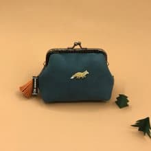 小狐狸 口金包 零錢包 縫珠零錢包