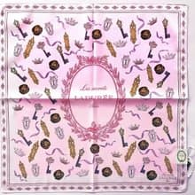 Les Secrets Laduree Paris Macaron Vintage Cotton Silk Scarf 23 x 23 inches
