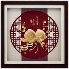 福壽安康金箔畫 爸爸節 長輩祝壽永恆祝福│母親節禮盒│畢業禮物
