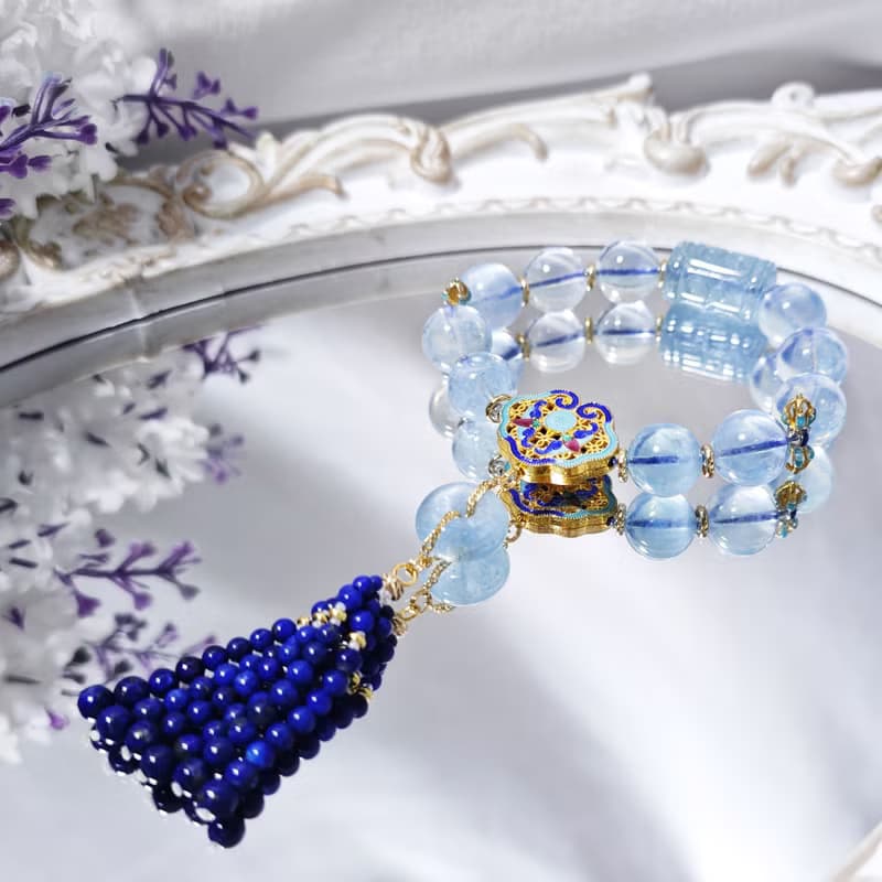 星光海藍寶 回紋 古錢 青金石 金剛杵 吉祥如意 手鍊 單品 禮物