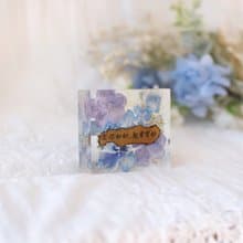 方形立體真花乾燥花擺設/紙鎮/繡球花/情人節禮物/生日禮物