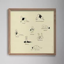 Elisabeth Dunker - 瑞典藝術家設計海報 YOGA POSTER (40X40cm)