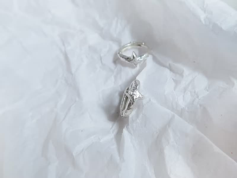 925純銀 光芒 星星 熔岩 易扣 耳環 耳夾 免費送禮包裝