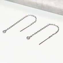 Eli Jewelry義大利14K金單鑽垂墜14K白金耳環耳鍊附金飾保證卡