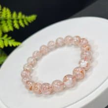 精品雪花幽靈水晶手串10mm冰透水晶手環男女單圈招財好運迷人魅力