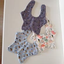 圍兜六層紗星兜三入組 口水巾 彌月禮盒 滿月禮