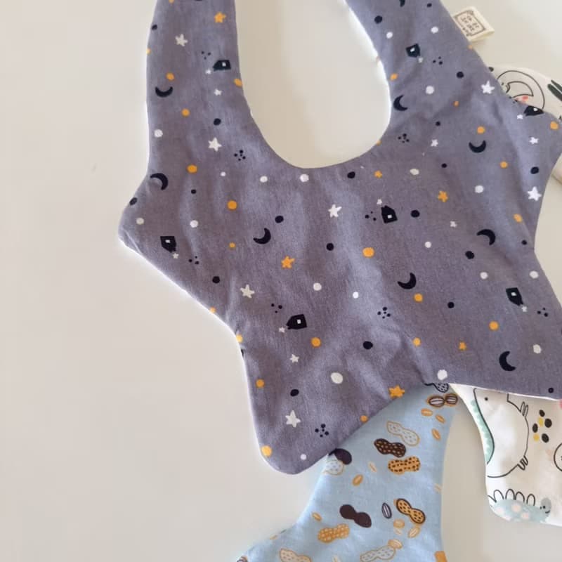 圍兜六層紗星兜三入組 口水巾 彌月禮盒 滿月禮