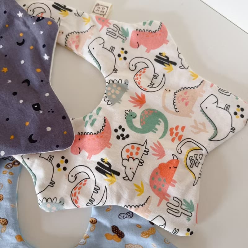 圍兜六層紗星兜三入組 口水巾 彌月禮盒 滿月禮