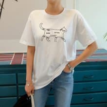 Cat Petting 短袖T恤白色 貓咪撫摸注意事項文青禮物毛小孩