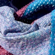 刺繡絲巾/絲綢刺繡圍巾/手縫紗麗線絲巾/印度絲綢刺繡圍巾-色彩學