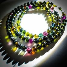 【黑美人碧璽】收藏級透體高品 黑玫瑰碧璽繞三圈手鍊手串手環