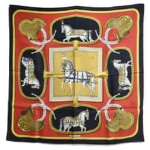 【日本直送】エルメス HERMES カレ90 スカーフ GRAND APPARAT シルク レディース【未使用】