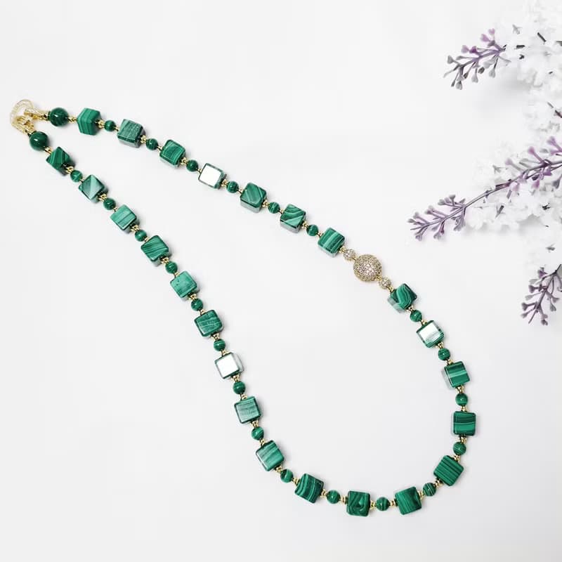 頂級孔雀石 收藏級 天圓地方 天人合一 3圈手鍊項鍊2用 單品 禮物