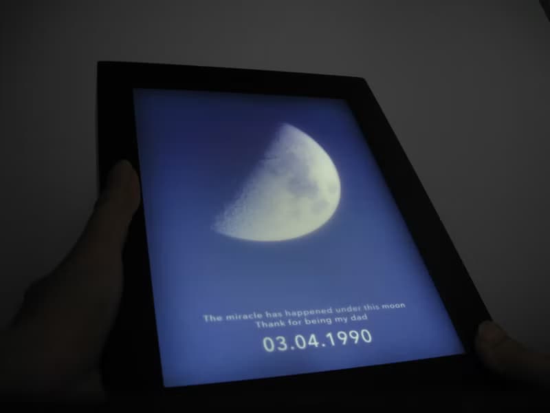 給爸爸媽媽的禮物 定製月亮小夜燈 紀念美好的夜 可調光陪伴入眠
