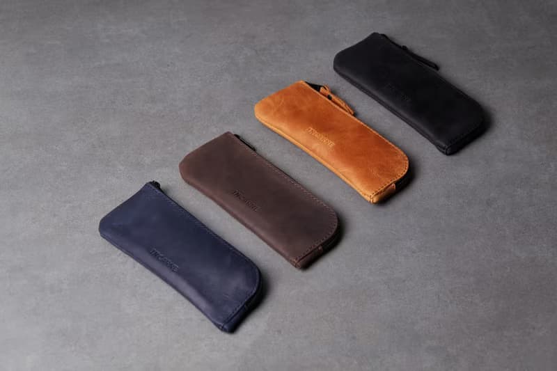 灰色真皮眼鏡盒 – 時尚皮革配件禮品