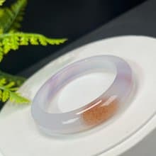 精品 漸變紫 朱砂瑪瑙手鐲 56MM 冰潤起光天眼 玉髓手環 吉祥喜慶